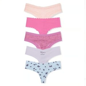 Victoria's Secret No Show Thong Panty 5 Pack.